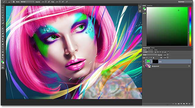 The improved and enhanced Color panel in Photoshop CC 2014. 