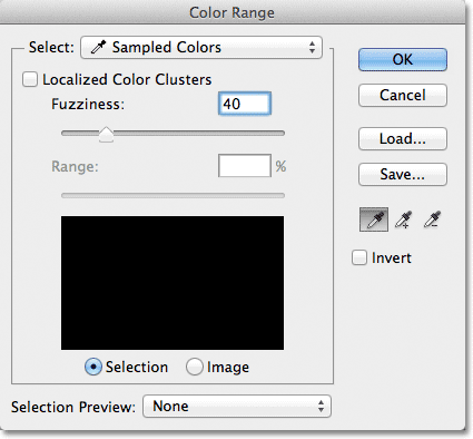 The Color Range command dialog box in Photoshop. Image © 2012 Photoshop Essentials.com
