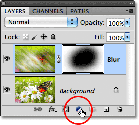 The New Fill or Adjustment Layer icon. Image © 2011 Photoshop Essentials.com