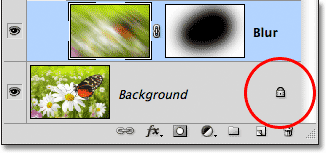 The lock icon in the Layers panel. Image © 2011 Photoshop Essentials.com