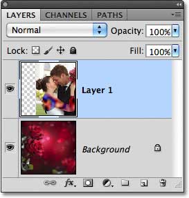 Photoshop CS5 Layers panel. Image © 2011 Photoshop Essentials.com
