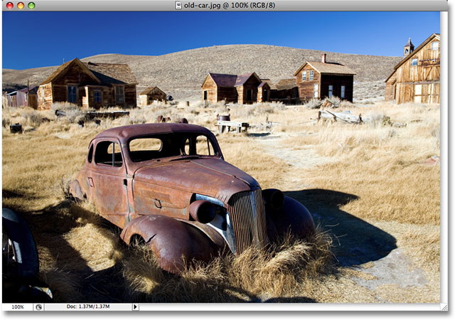 A photo of an old car. Image copyright © 2008 Photoshop Essentials.com