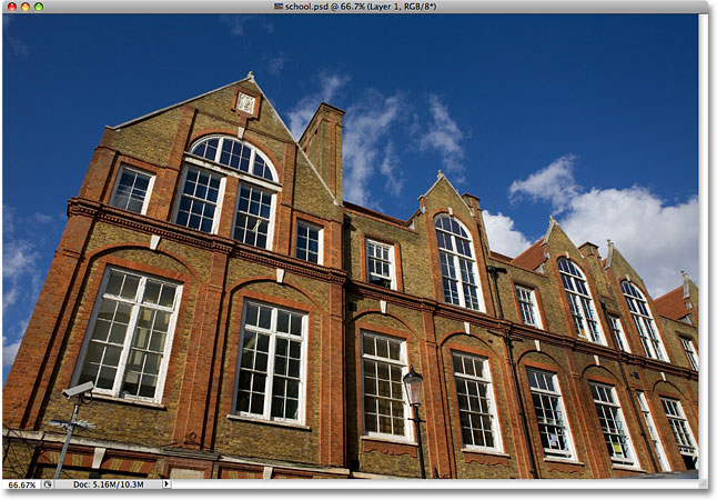 A photo of an old private school. Image licensed from iStockphoto by Photoshop Essentials.com