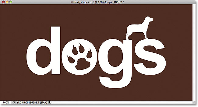 A simple logo created by combining text with shapes in Photoshop. Image © 2011 Photoshop Essentials.com