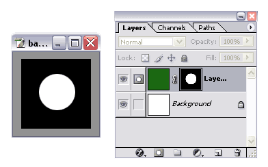 Editing a Layer Mask in Document Window