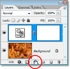 Clicking the New Adjustment Layer icon.
