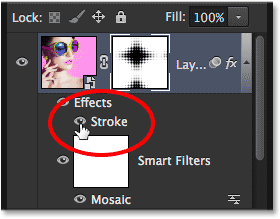 The Stoke layer style visibility icon. Image © 2014 Photoshop Essentials.com.