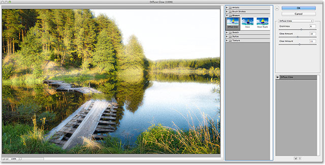 The Filter Gallery in Photoshop CS6. Image © 2012 Photoshop Essentials.com.