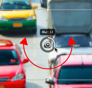 Increasing the Blur amount for the Tilt-Shift filter to 12px. Image © 2012 Photoshop Essentials.com