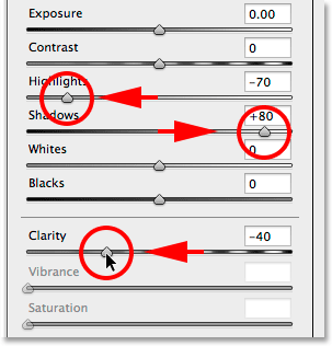 The Basic panel in the Camera Raw Filter dialog box. Image © 2014 Photoshop Essentials.com