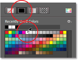 Choosing a white solid color stroke for the rectangle shape. Image © 2013 Photoshop Essentials.com