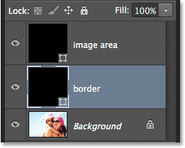 Renaming the second shape layer in the Layers panel. Image © 2014 Photoshop Essentials.com