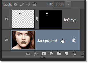 Selecting the Background layer. Image © 2014 Photoshop Essentials.com.