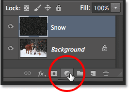 Clicking the New Adjustment Layer icon while holding Alt (Win) / Option (Mac). Image © 2013 Photoshop Essentials.com