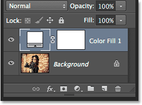 Choosing white in the Color Picker. Image © 2014 Photoshop Essentials.com.