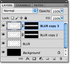 Making a copy of the top layer. Image © 2011 Photoshop Essentials.com.