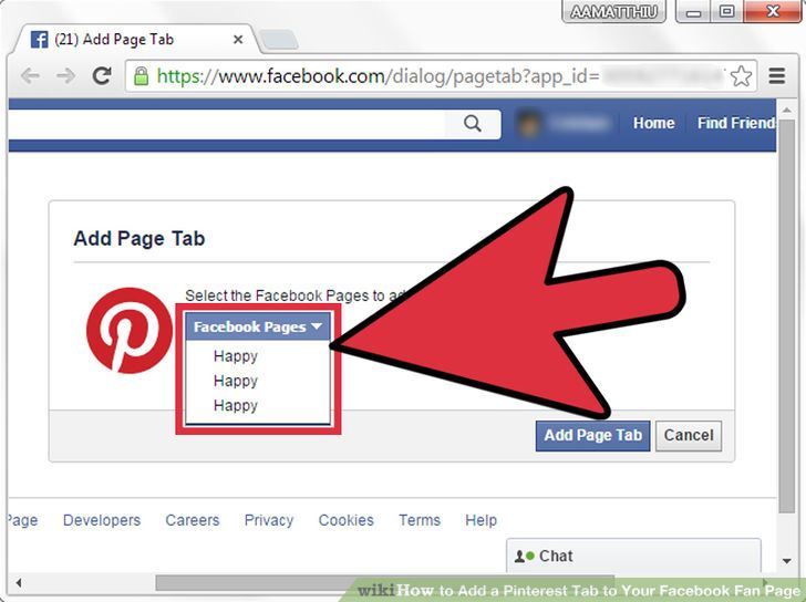 Image titled Add a Pinterest Tab to Your Facebook Fan Page Step 3