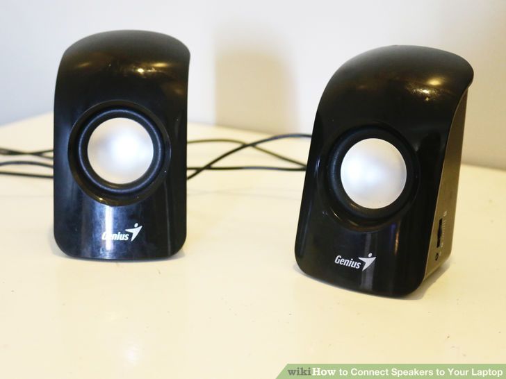 Image titled Connect Speakers to Your Laptop Step 1
