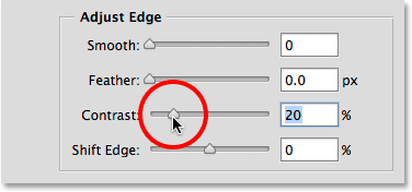 The Show Original option in the Refine Edge dialog box. 