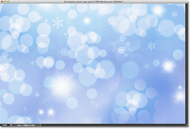 An abstract winter background. Image licensed from Shutterstock by Photoshop Essentials.com