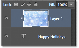 The Layers panel showing the clipping mask. Image © 2012 Photoshop Essentials.com
