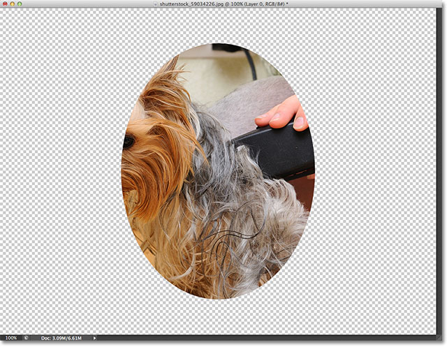 The image after adding the clipping mask. Image © 2012 Photoshop Essentials.com