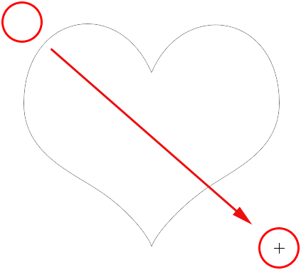 Drawing a custom heart shape in Photoshop. Image © 2011 Photoshop Essentials.com