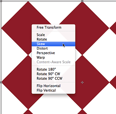 The Free Transform contextual menu. Image © 2010 Photoshop Essentials.com