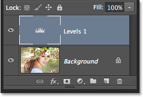 Adding another Levels adjustment layer, this time without the default layer mask. Image © 2014 Steve Patterson, Photoshop Essentials.com