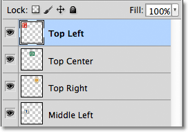 The top layer is selected in the Layers panel. Image © 2011 Photoshop Essentials.com