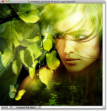 A composite image created from three photos in Photoshop. Image © 2011 Photoshop Essentials.com
