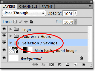 Renaming a layer group in Photoshop. Image © 2011 Photoshop Essentials.com