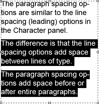 The three paragraphs are now separated by space. Image © 2011 Photoshop Essentials.com