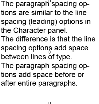 Three paragraphs of text inside a text box, currently not separated. Image © 2011 Photoshop Essentials.com