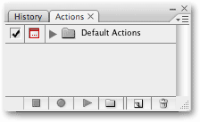 The Actions palette in Photoshop. Image copyright © 2008 Photoshop Essentials.com
