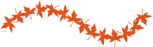 An orange brush stroke using the Scattered Maple Leaves brush tip. Image © 2010 Photoshop Essentials.com