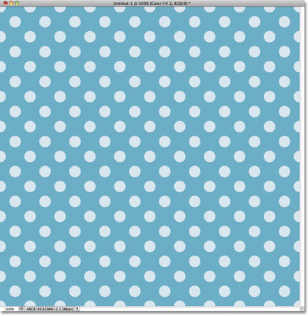 A light blue dots repeating pattern in Photoshop. Image © 2011 Photoshop Essentials.com