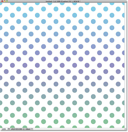 Green, purple and blue circles repeating pattern. Image © 2011 Photoshop Essentials.com