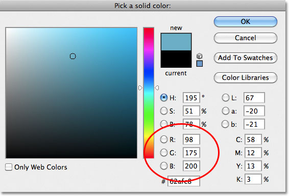 Photoshop Color Picker. Image © 2011 Photoshop Essentials.com