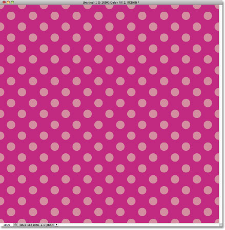 Pink repeating circles pattern in Photoshop. Image © 2011 Photoshop Essentials.com