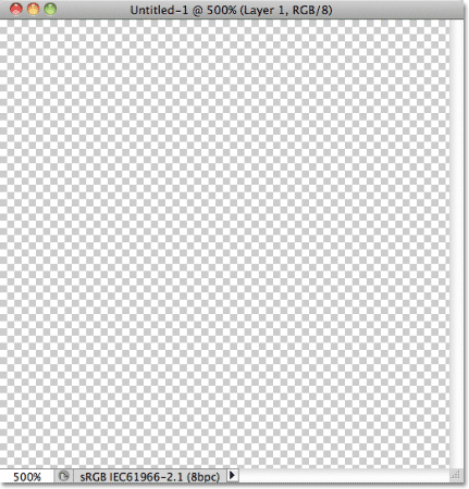 A new blank document in Photoshop. Image © 2011 Photoshop Essentials.com