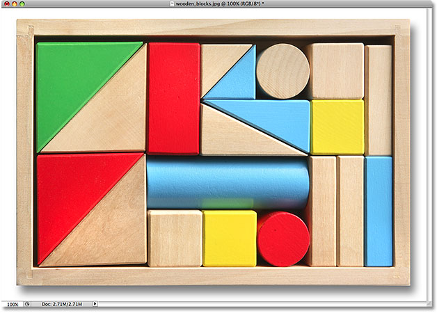 A photo of wooden blocks. Image licensed from iStockphoto by Photoshop Essentials.com