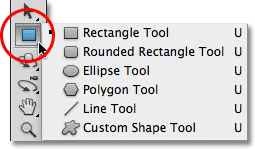 The Shape tools in Photoshop. Image © 2011 Photoshop Essentials.com