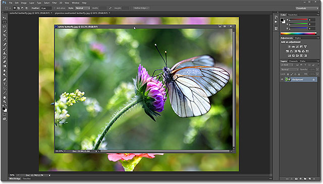 A floating document window in Photoshop CS6. Image © 2013 Photoshop Essentials.com