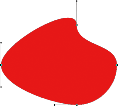 The vector shape after dragging a direction handle. Image © 2011 Photoshop Essentials.com