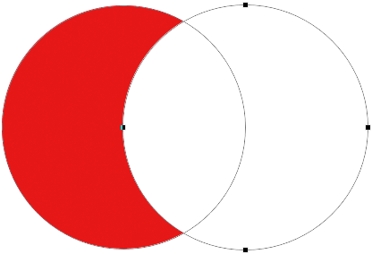 The two vector shapes with Subtract from Shape Area selected. Image © 2011 Photoshop Essentials.com
