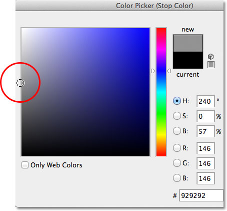 The Color Picker in Photoshop CS6. Image © 2012 Photoshop Essentials.com.