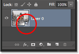 The layer preview thumbnail showing the Smart Object icon. Image © 2013 Photoshop Essentials.com
