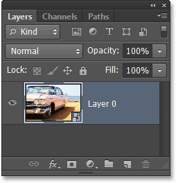 The Layers panel showing the Smart Object. Image © 2013 Photoshop Essentials.com
