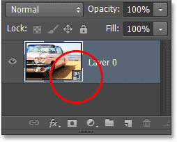 A Smart Object icon appears in the layer preview thumbnail. Image © 2013 Photoshop Essentials.com